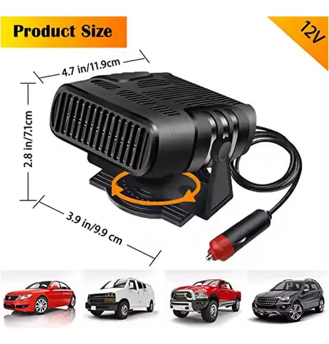 Calentador de Carro 12V | Anti-niebla y Anti-frío con Rotación 360° | ENVIO GRATIS